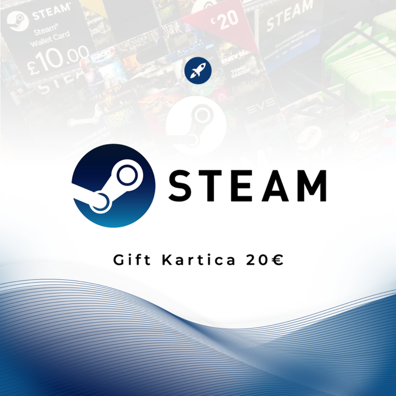 Steam Wallet Gift Kartica 20 eur